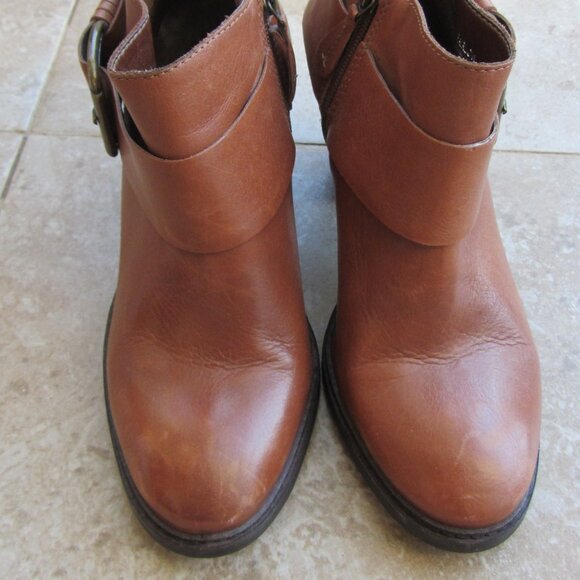 Steve Madden Size 8 "Fairlow" Brown Leather Ankle Boots - Picture 2 of 8